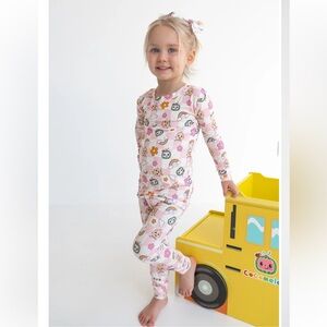 Dream Big Little Co x Cocomelon JJ Rainbow Checkers Bamboo Pajama Set NWT